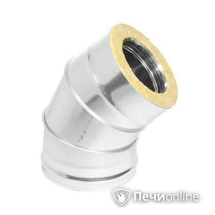 Колено 135° (45°) Теплов и Сухов Отвод Термо 45* ОТ-Р 430-0.5/оцинковка D150/210 в Верхней Пышме