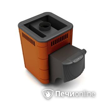 Дровяная банная печь TMF Оса Carbon терракота дверь антрацит в Верхней Пышме