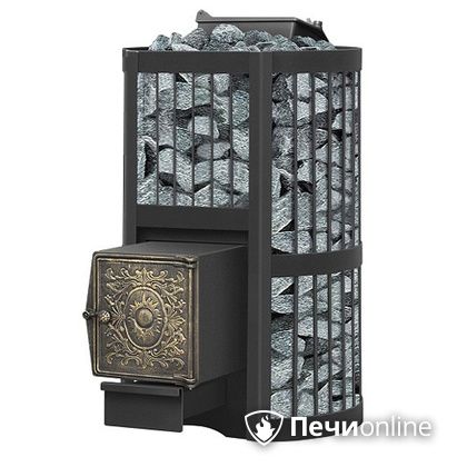 Дровяная банная печь Везувий Ураган Стандарт 22 (ДТ-4) с закрытой каменкой чугун в Верхней Пышме