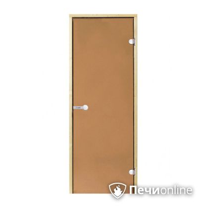 Дверь для бани Harvia Стеклянная дверь для сауны 7/19 коробка сосна бронза  D71901М в Верхней Пышме
